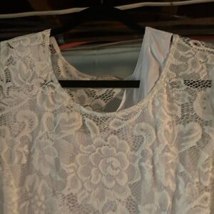 White Lace Dress 3/4 sleeves